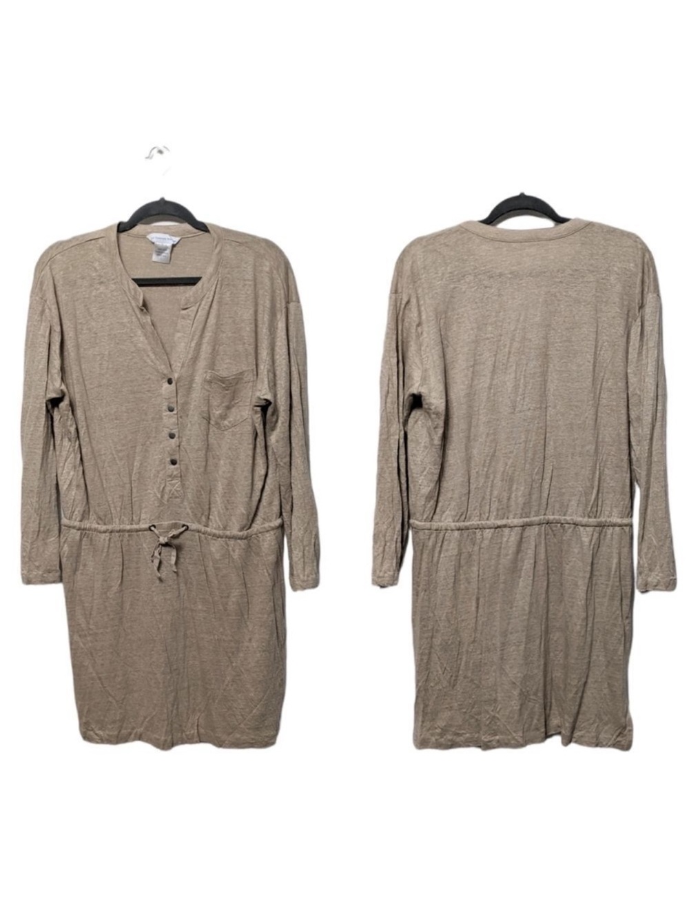 THE COMPANY STORE Linen Shirt Dress L